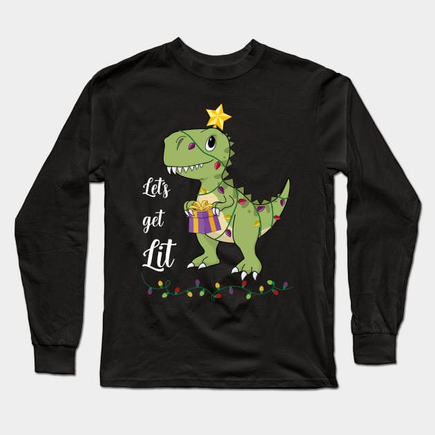 Let's Get Lit Christmas Long Sleeve T-Shirt by MasliankaStepan